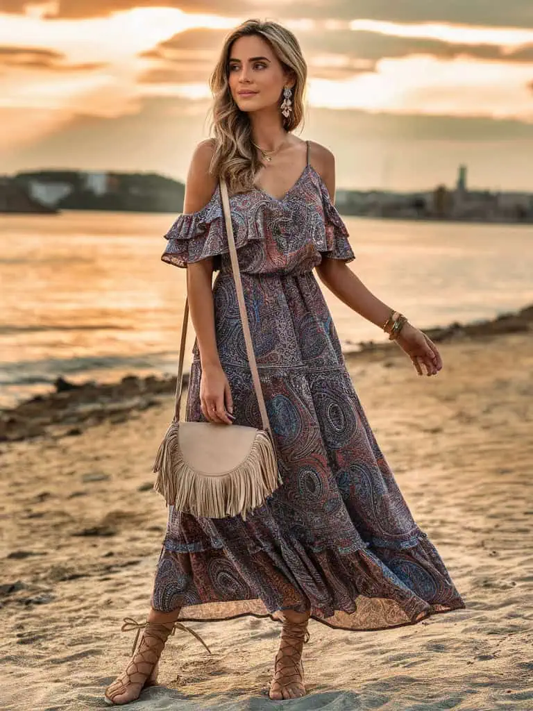 boho chic outfits blanco