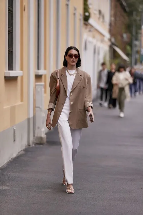 brown blazer outfits casual