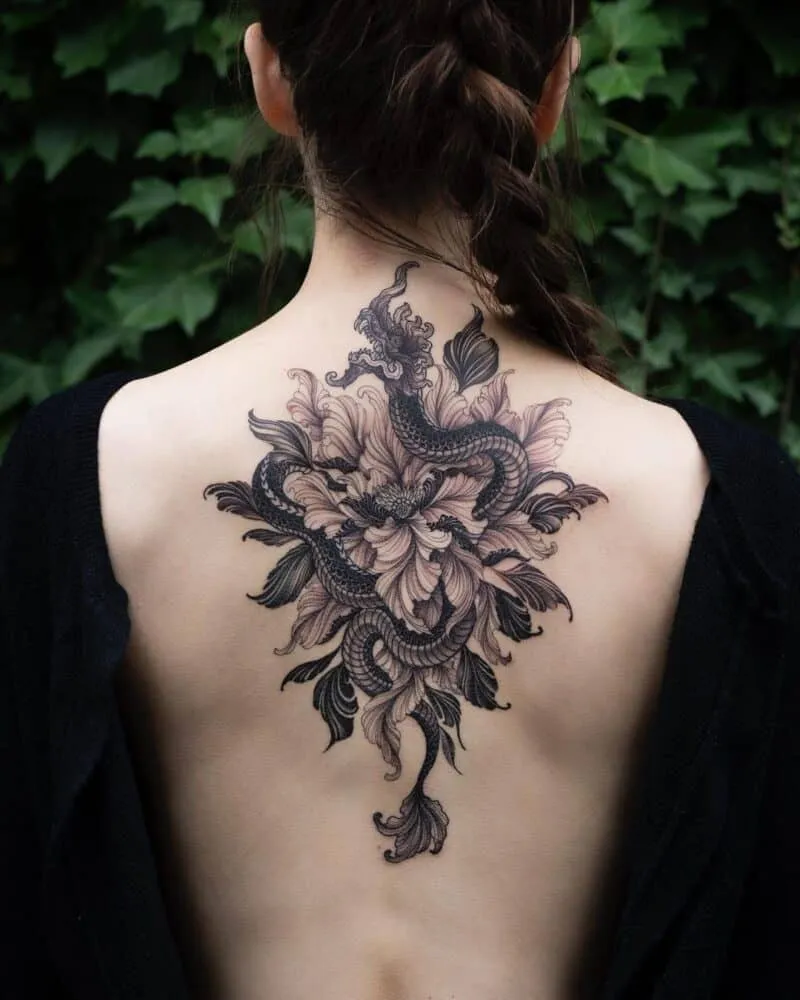 Peony tattoo