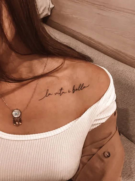 Collarbone Tattoo