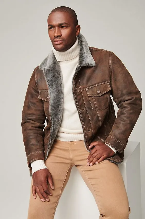  Classic Brown Leather Jacket