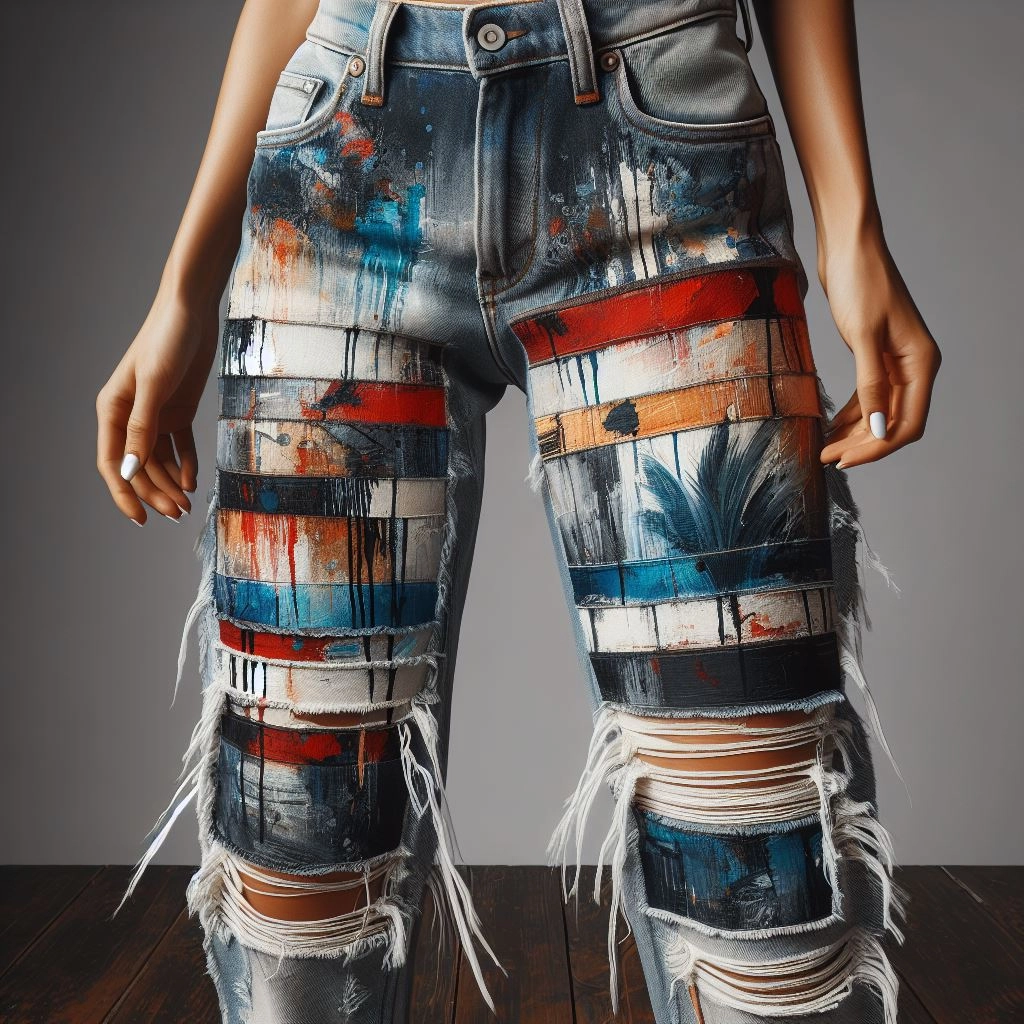 Color Splash Stacked Jeans