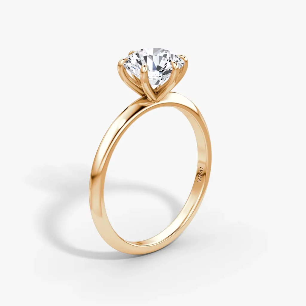 Vrai The Knife-Edge Round Brilliant Engagement Ring