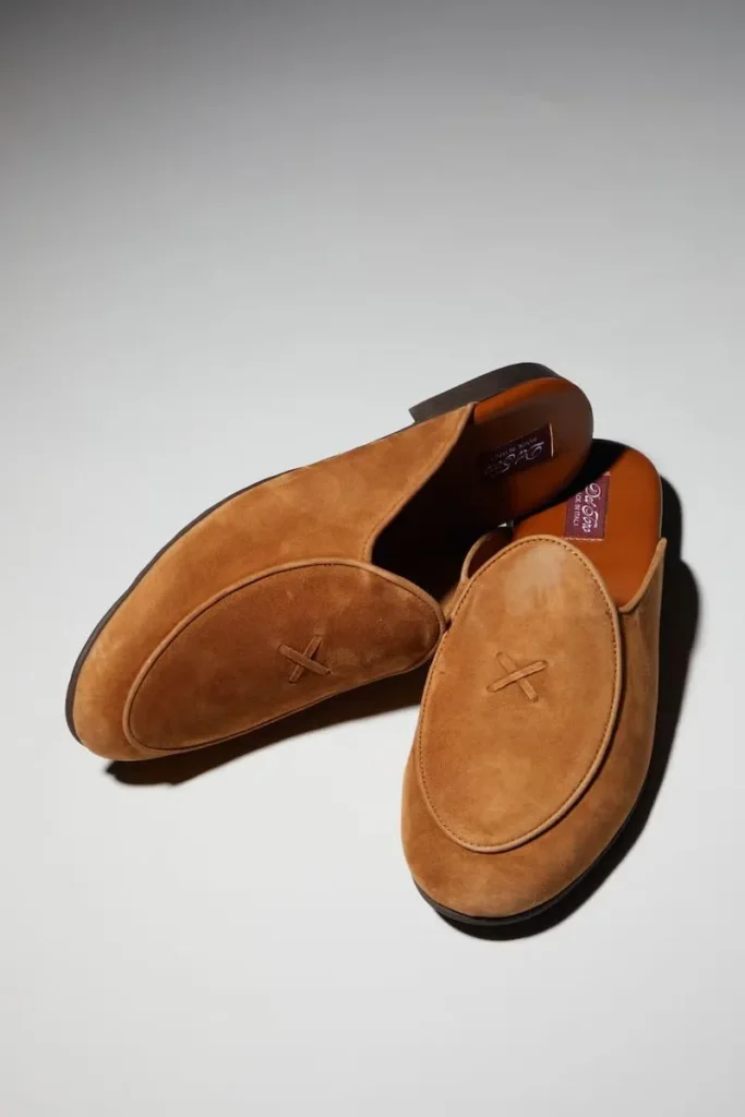 Del Toro Cognac Suede Milano Mules