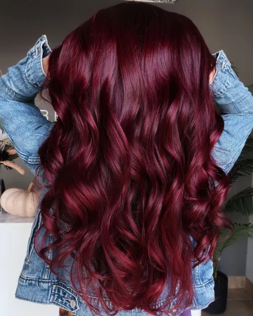 Red wine hair color ideas for brown hair