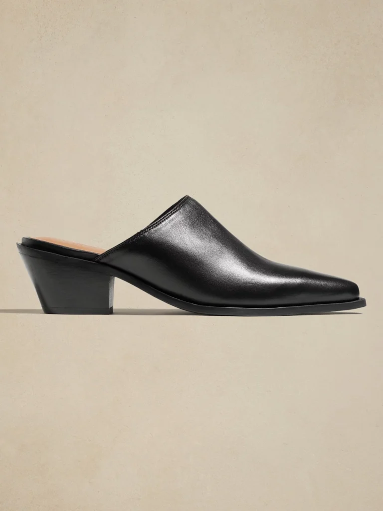 Banana Republic Leather Heeled Mules 