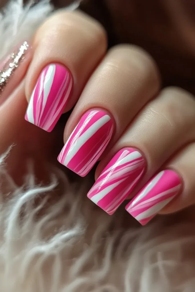 Candy Cane Pink Square Gloss
