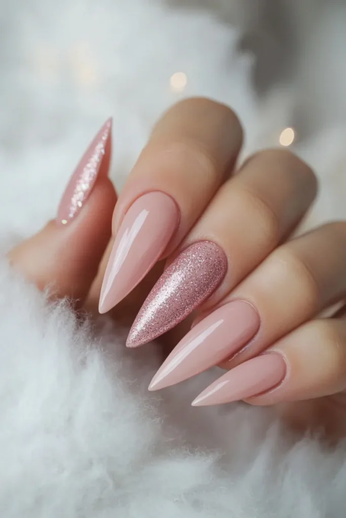 Soft Rose Quartz Stiletto
