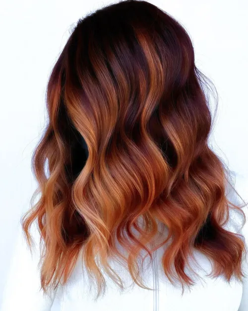 Medium auburn hair Color